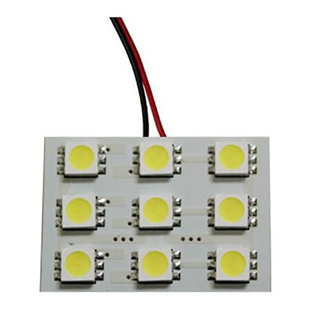 Carjamz Race Sport 9 Chip 5050 LED Dome Panel Light, White, Individual RS-5050-9DOME-W